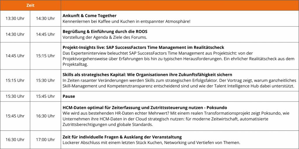 SAP HR Cloud Forum 2 0326 Agenda SAP HR Cloud Forum 2
